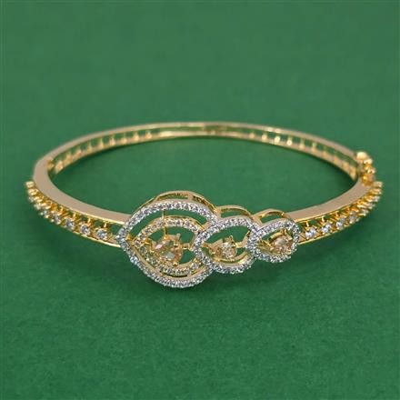 American Diamond Openable kada with 2 Tone Plating