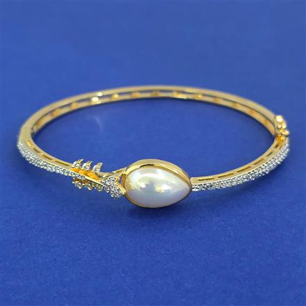 American Diamond Openable kada with 2 Tone Plating