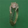 American Diamond Openable kada with Mehndi Plating