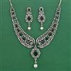 American Diamond Classic Necklace with Mehndi Plating