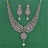 American Diamond Classic Necklace with Mehndi Plating