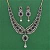 American Diamond Classic Necklace with Mehndi Plating