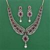 American Diamond Classic Necklace with Mehndi Plating
