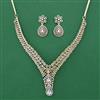 American Diamond Classic Necklace with Rhodium Plating 2 Tone Plating Mehndi Plating