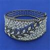 American Diamond Broad Kada with Black Plating