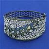 American Diamond Broad Kada with Black Plating