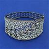 American Diamond Broad Kada with Black Plating