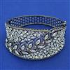American Diamond Broad Kada with Black Plating