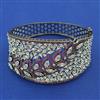American Diamond Broad Kada with Black Plating
