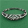 American Diamond Openable kada with Black Plating