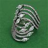 American Diamond Adjustable Ring with Black Plating