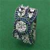American Diamond Adjustable Ring with Black Plating