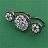 American Diamond Classic Ring with Black Plating