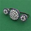 American Diamond Classic Ring with Black Plating