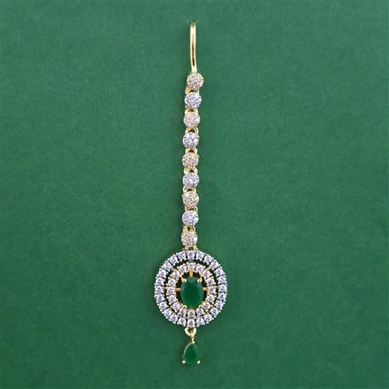 American Diamond Classic Tikka with 2 Tone Plating