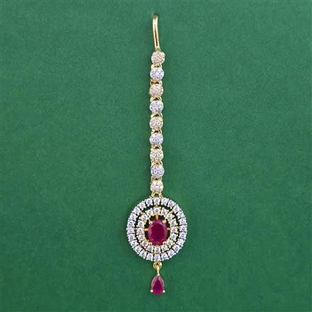 American Diamond Classic Tikka with 2 Tone Plating