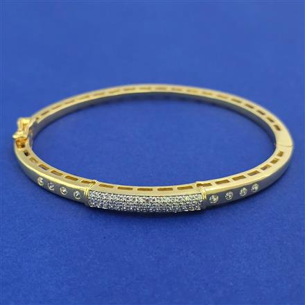 American Diamond Delicate Kada with 2 Tone Plating