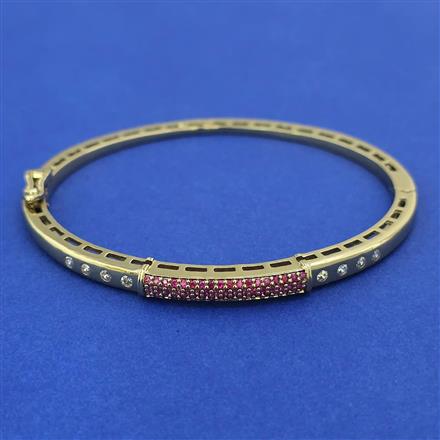 American Diamond Openable kada with Mehndi Plating