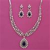 American Diamond Classic Necklace with Rhodium Plating