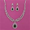 American Diamond Classic Necklace with Rhodium Plating