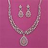 American Diamond Classic Necklace with Rhodium Plating