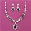 American Diamond Classic Necklace with Rhodium Plating
