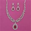 American Diamond Classic Necklace with Rhodium Plating