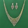 American Diamond Classic Necklace with Rhodium Plating 2 Tone Plating Mehndi Plating