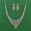 American Diamond Classic Necklace with Rhodium Plating 2 Tone Plating Mehndi Plating
