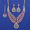 American Diamond Bridal Necklace with Carat Plating