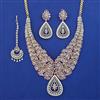American Diamond Bridal Necklace with Carat Plating