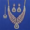 American Diamond Bridal Necklace with Carat Plating