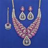 American Diamond Bridal Necklace with Carat Plating