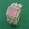 American Diamond Adjustable Ring with 2 Tone Plating
