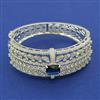 American Diamond Broad Kada with Rhodium Plating