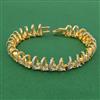 American Diamond Openable Bracelet with Rhodium Plating 2 Tone Plating