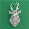 American Diamond Animal Brooch with Rhodium Plating Mehndi Plating