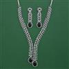 American Diamond Classic Necklace with Rhodium Plating