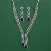 American Diamond Classic Necklace with Rhodium Plating