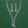 American Diamond Classic Necklace with Rhodium Plating