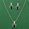 American Diamond Classic Pendant Set with 2 Tone Plating