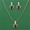 American Diamond Classic Pendant Set with 2 Tone Plating