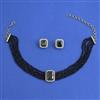 American Diamond Choker Necklace with Mehndi Plating