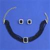 American Diamond Choker Necklace with Mehndi Plating