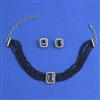 American Diamond Choker Necklace with Mehndi Plating
