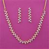 American Diamond Delicate Necklace with 2 Tone Plating