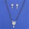 American Diamond Delicate Mangalsutra with Rhodium Plating 2 Tone Plating