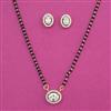 American Diamond Delicate Mangalsutra with Rhodium Plating 2 Tone Plating