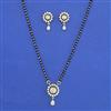 American Diamond Delicate Mangalsutra with Rhodium Plating 2 Tone Plating