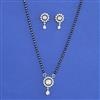 American Diamond Delicate Mangalsutra with Rhodium Plating 2 Tone Plating